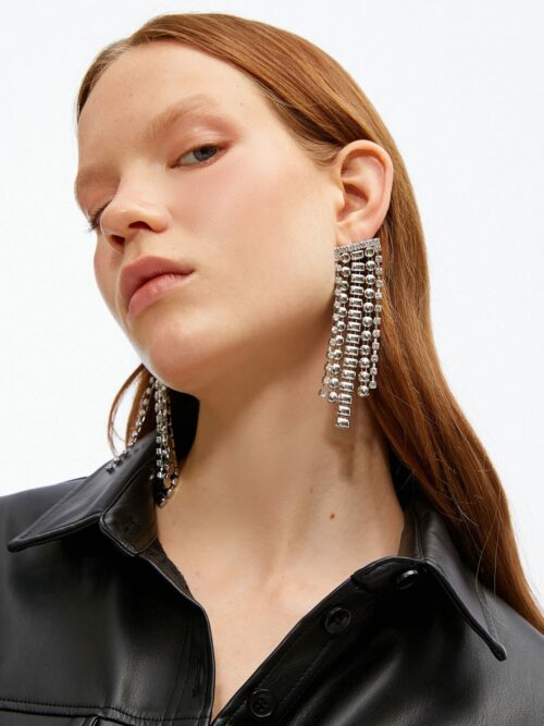 Women's Stone Large Dangle Earrings